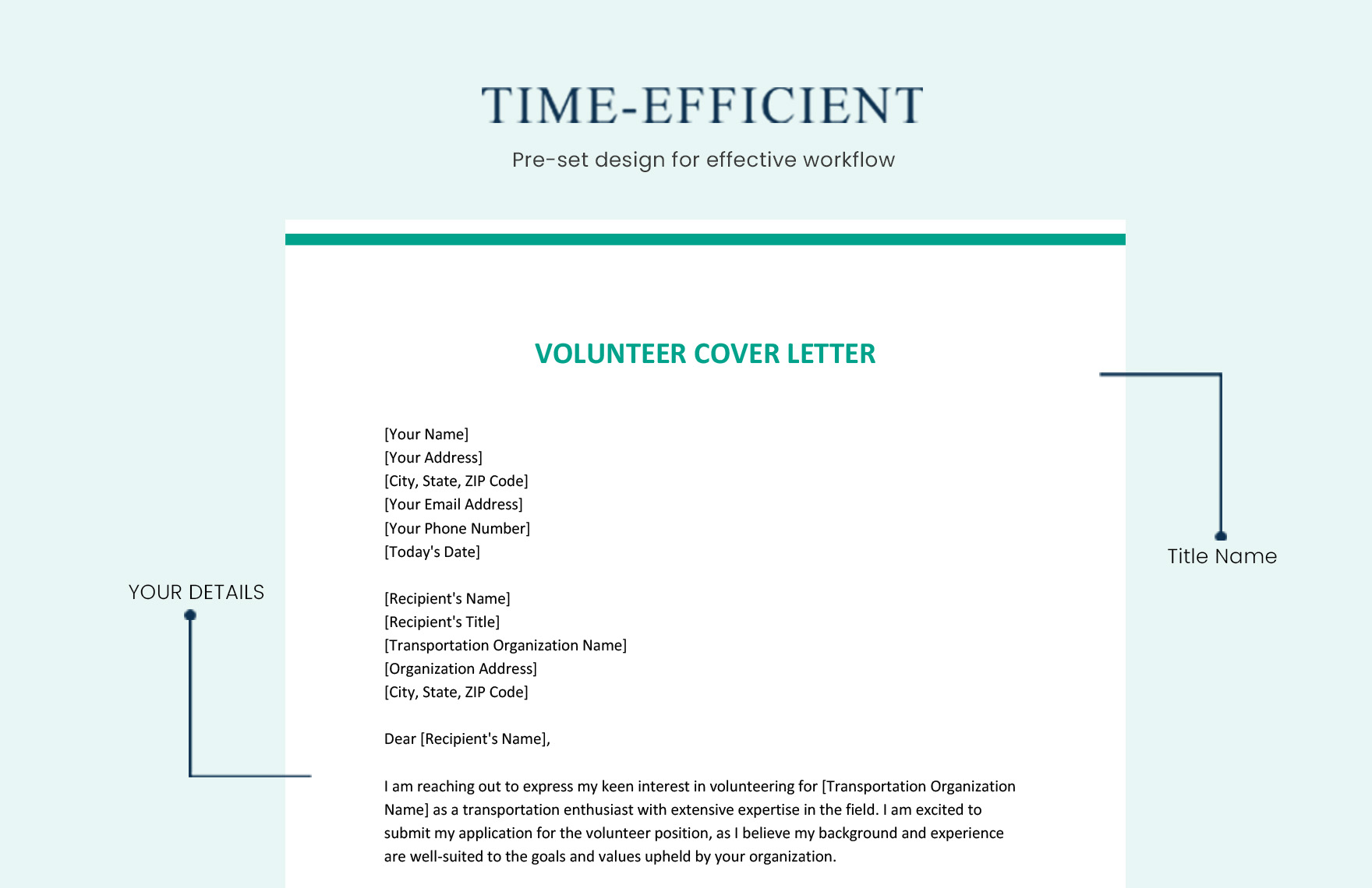 Volunteer Cover Letter