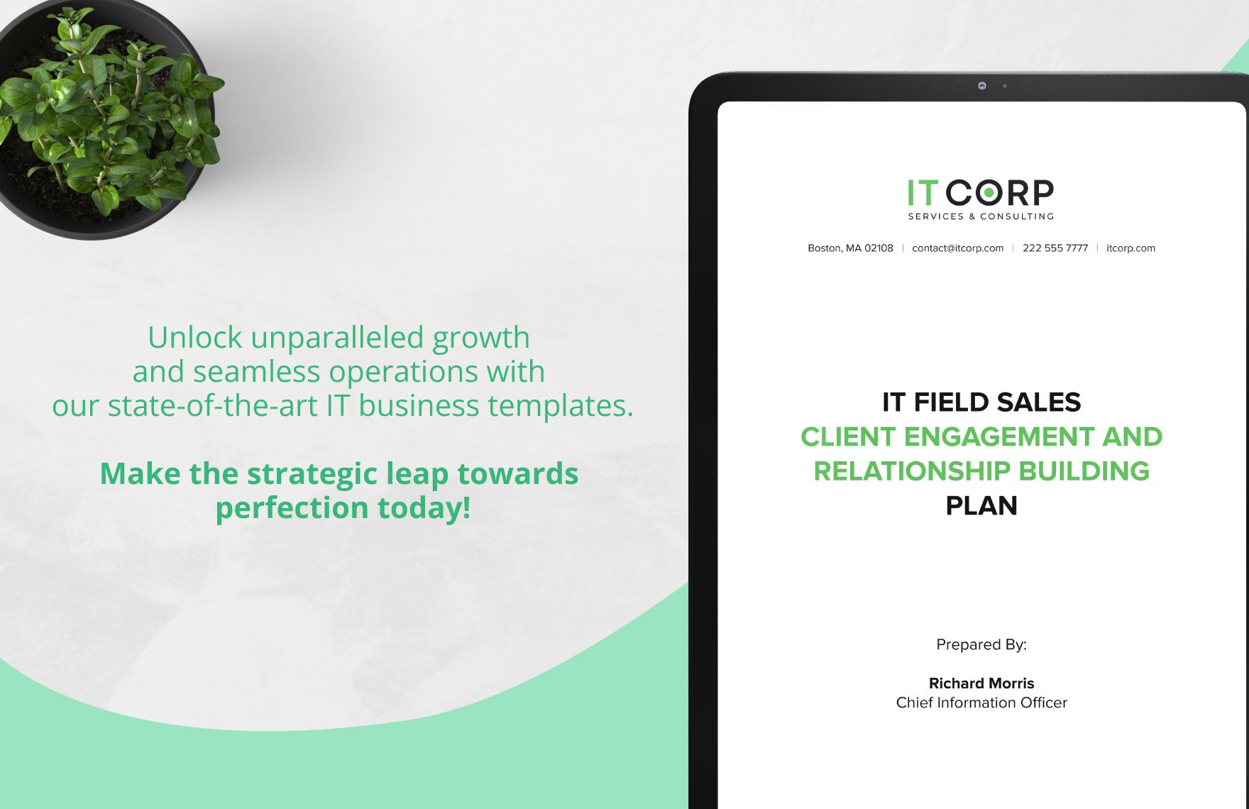IT Field Sales Client Engagement and Relationship Building Plan Template