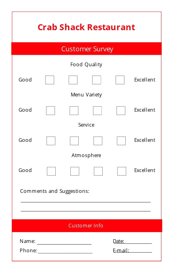 Free Comment Card Template.jpe