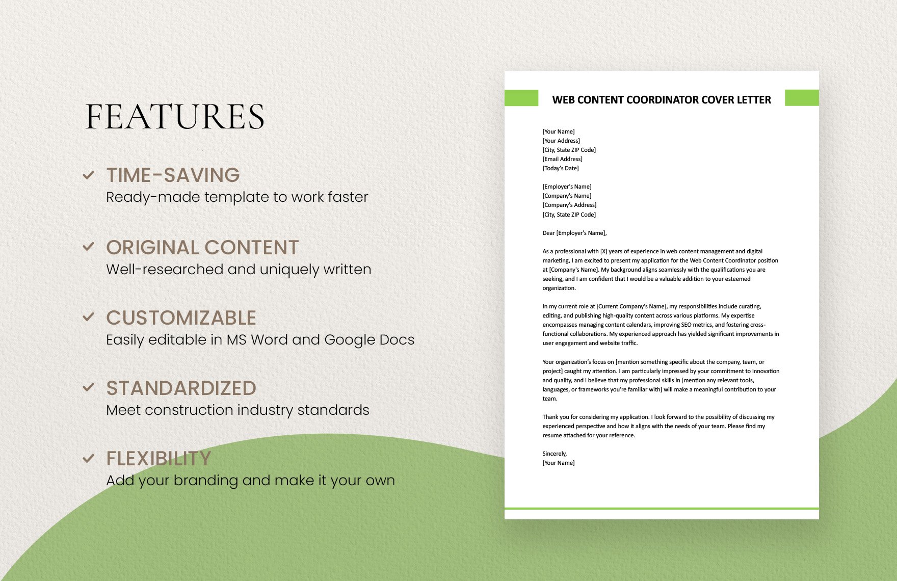 Web Content Coordinator Cover Letter