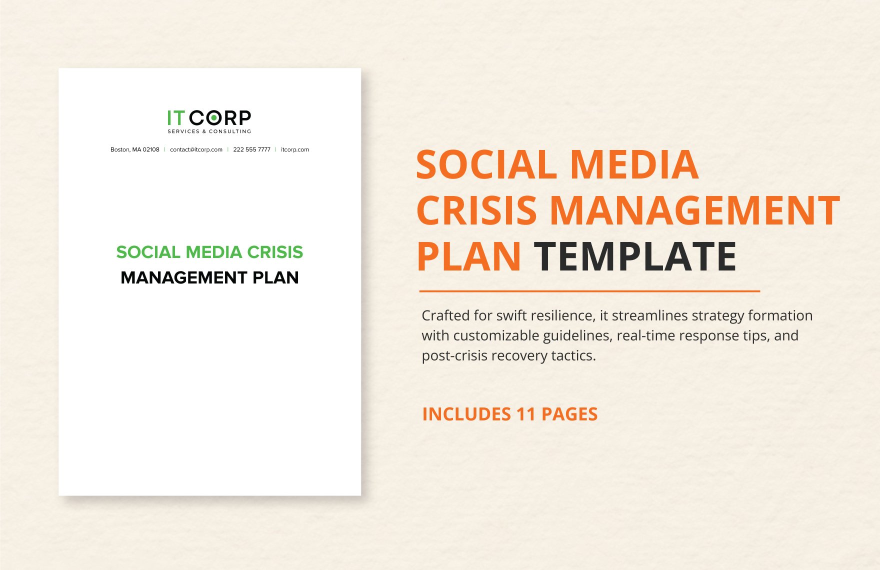 Social Media Crisis Management Plan Template