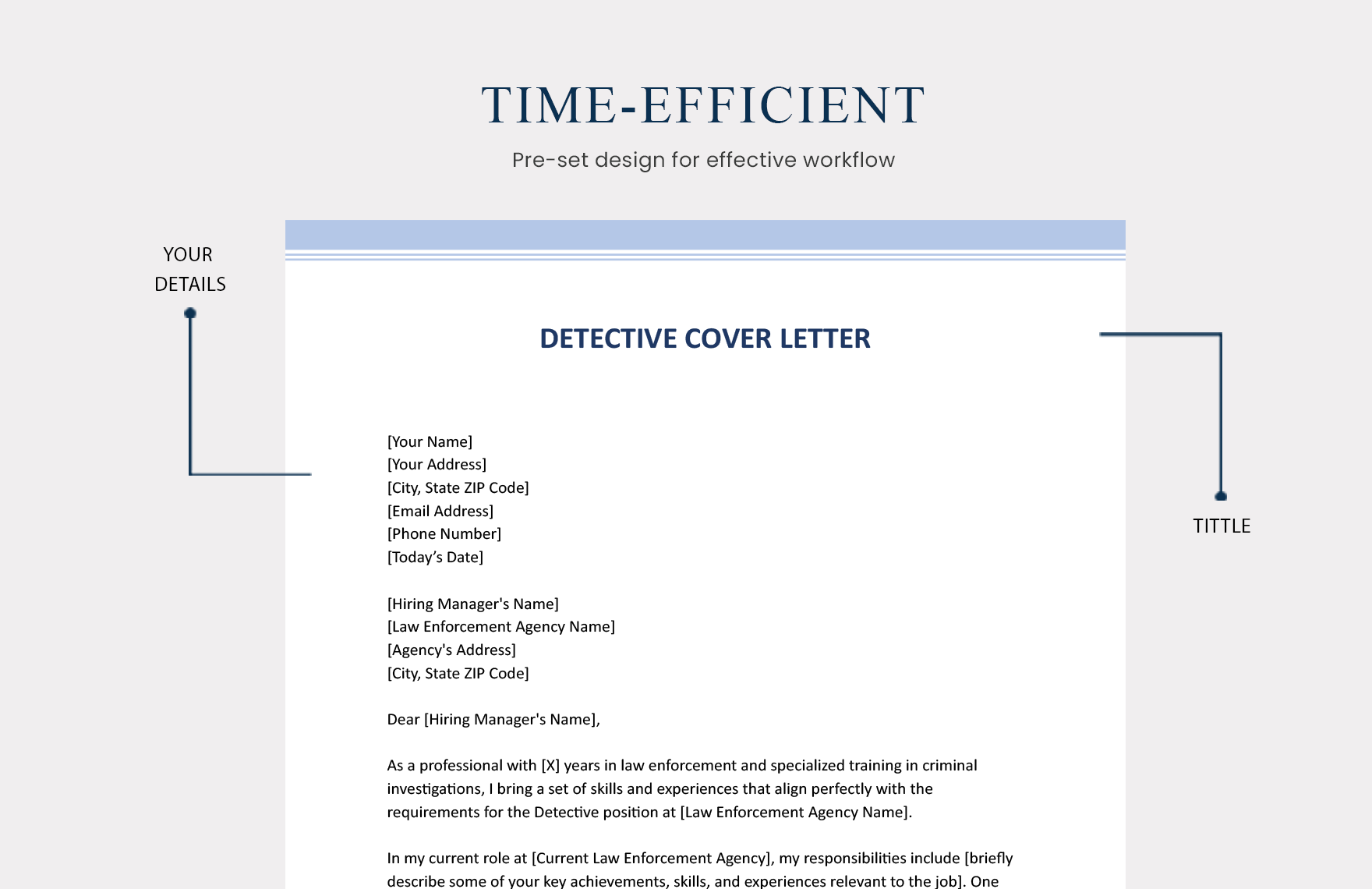 Detective Cover Letter