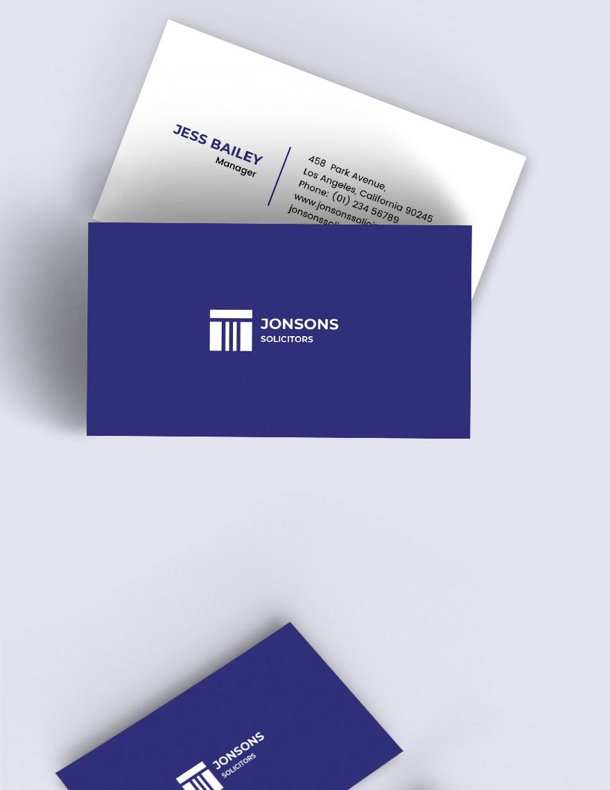 Law Firm Business Card Template Illustrator InDesign Word Apple