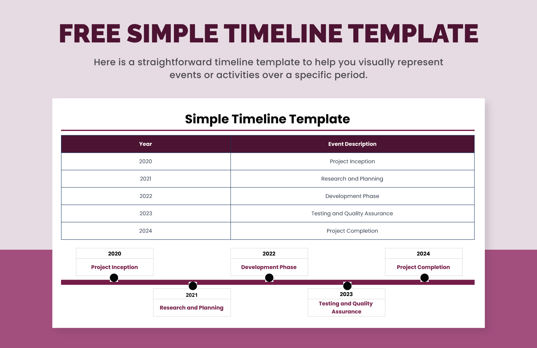 Free Simple Timeline Template