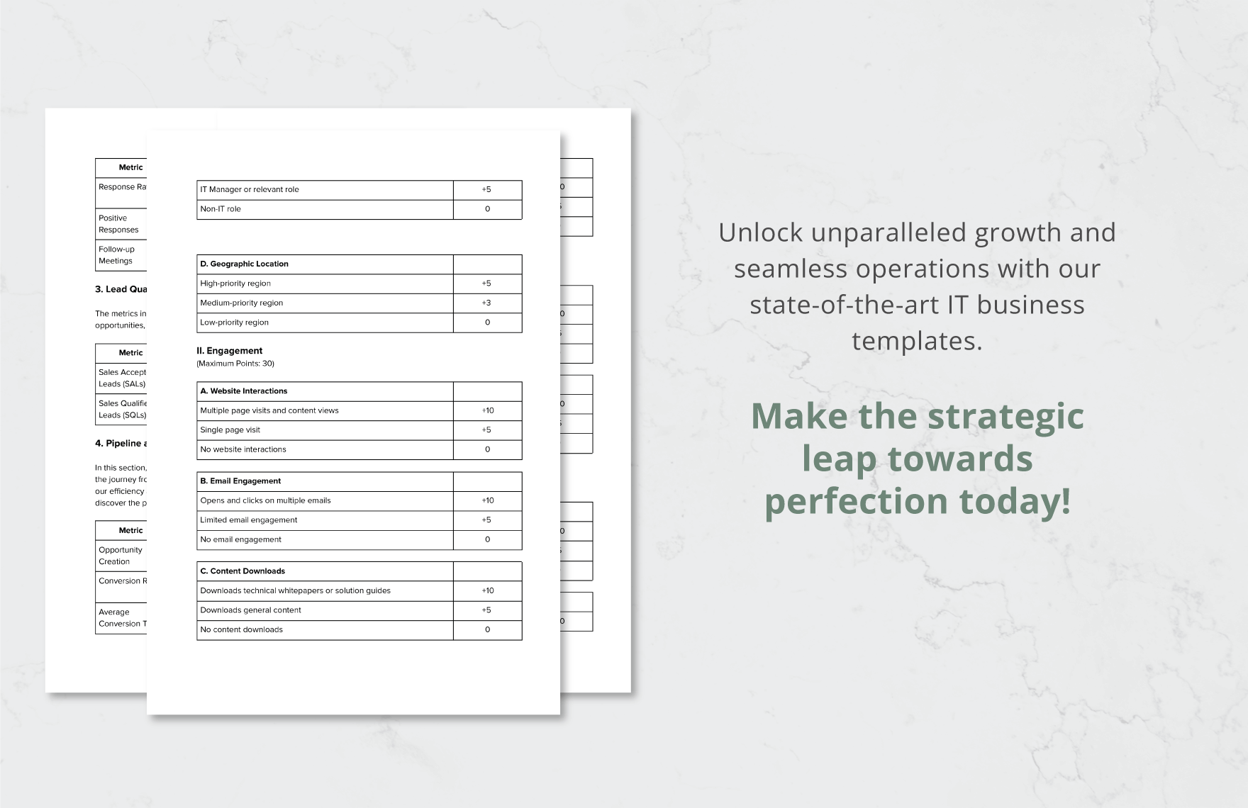 IT Sales Lead Scoring Guide Template