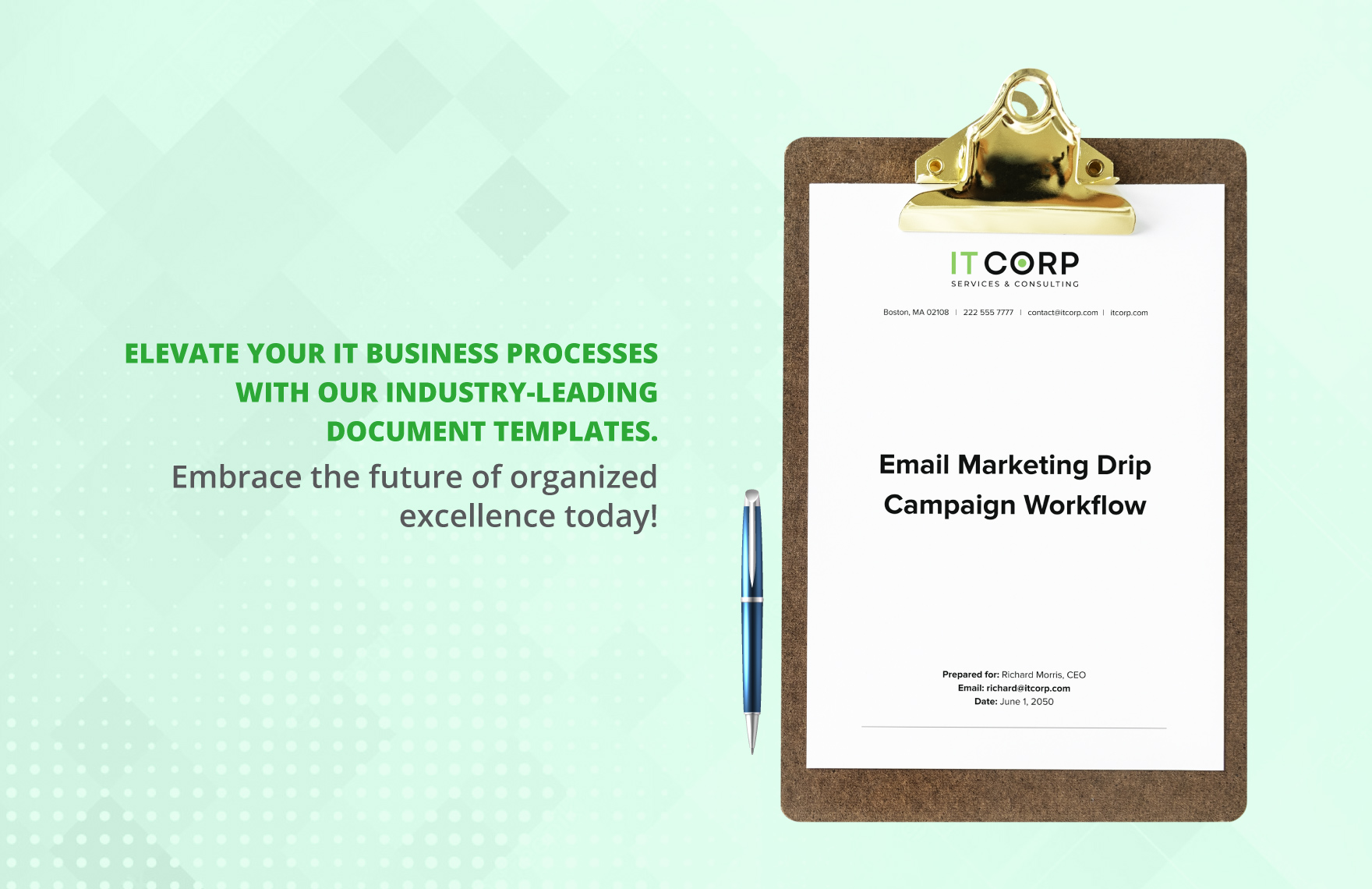 Email Marketing Drip Campaign Workflow Document Template
