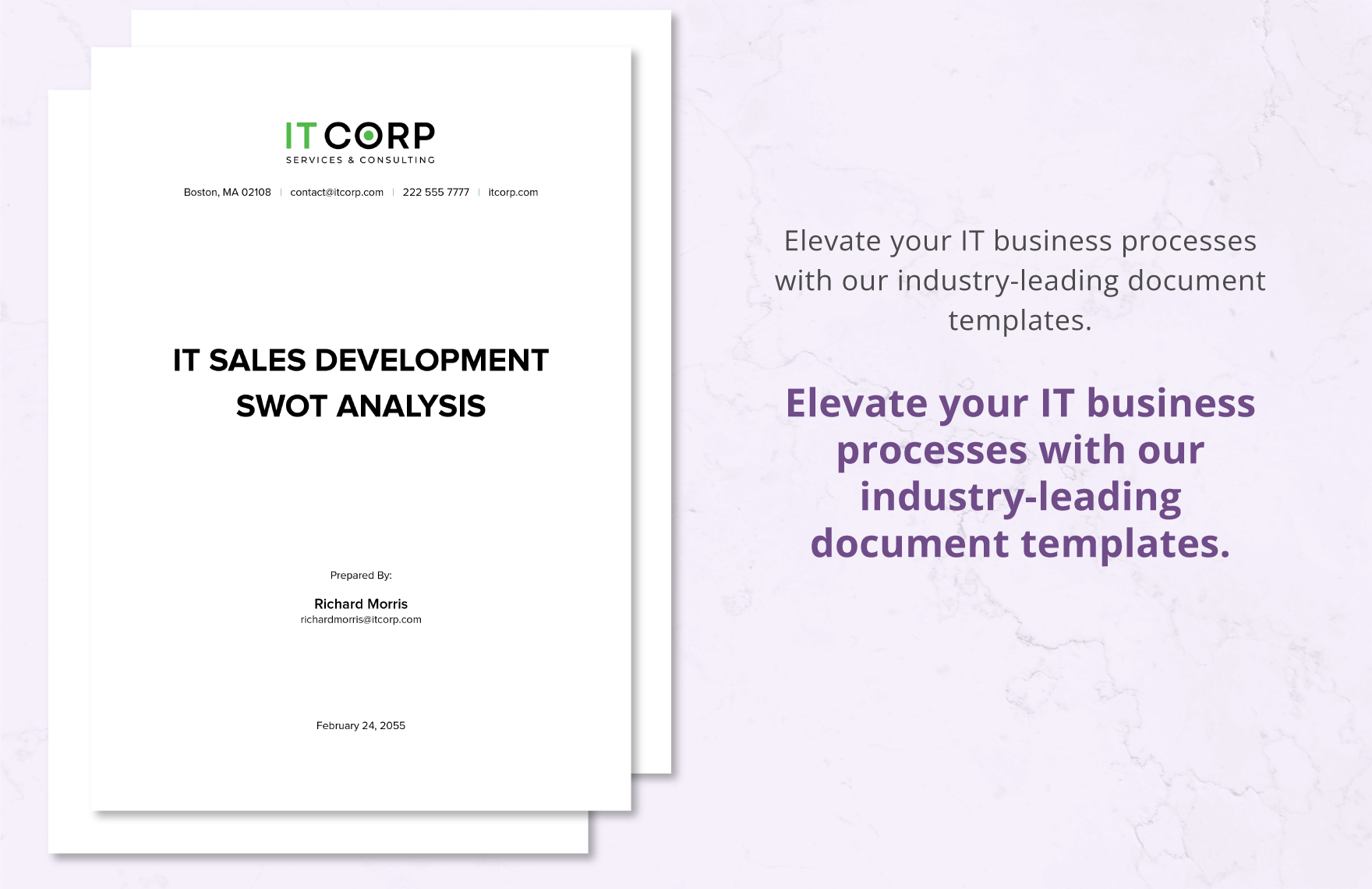 IT Sales Development SWOT Analysis Template