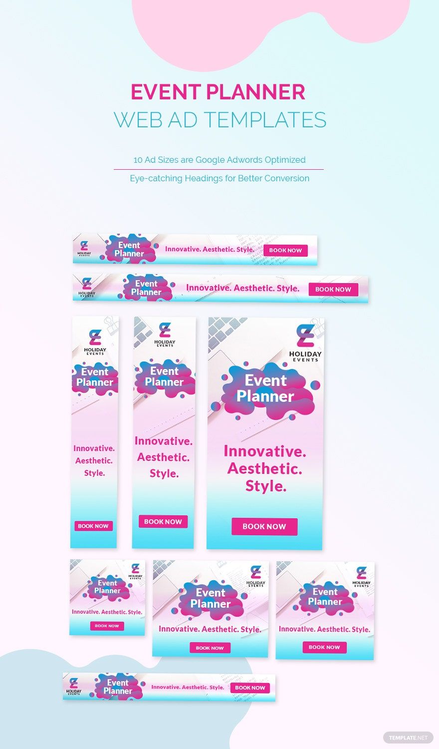 Event Planner Web Ad Template in PSD