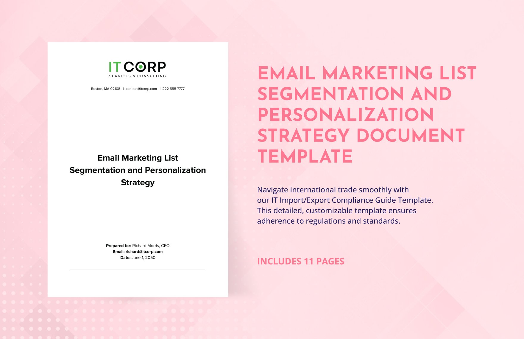 Email Marketing List Segmentation and Personalization Strategy Document Template