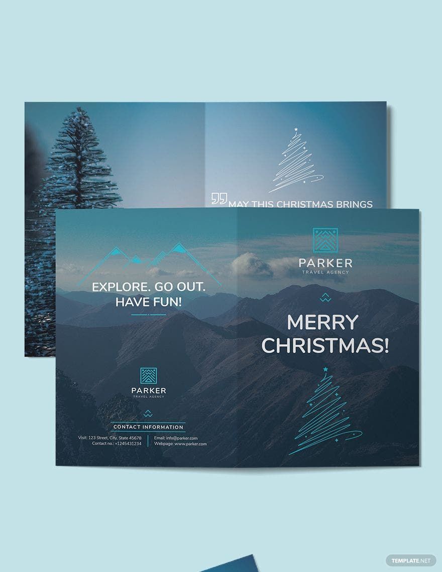 Travel Agency Greeting Card Template