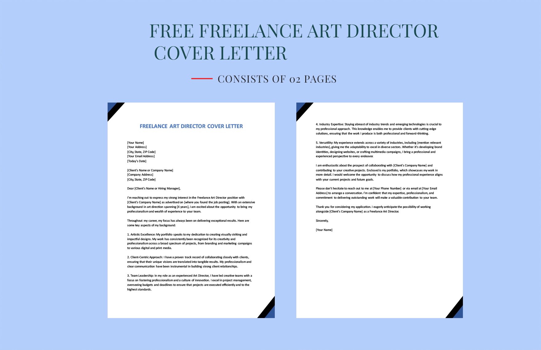 Freelance Art Director Cover Letter
