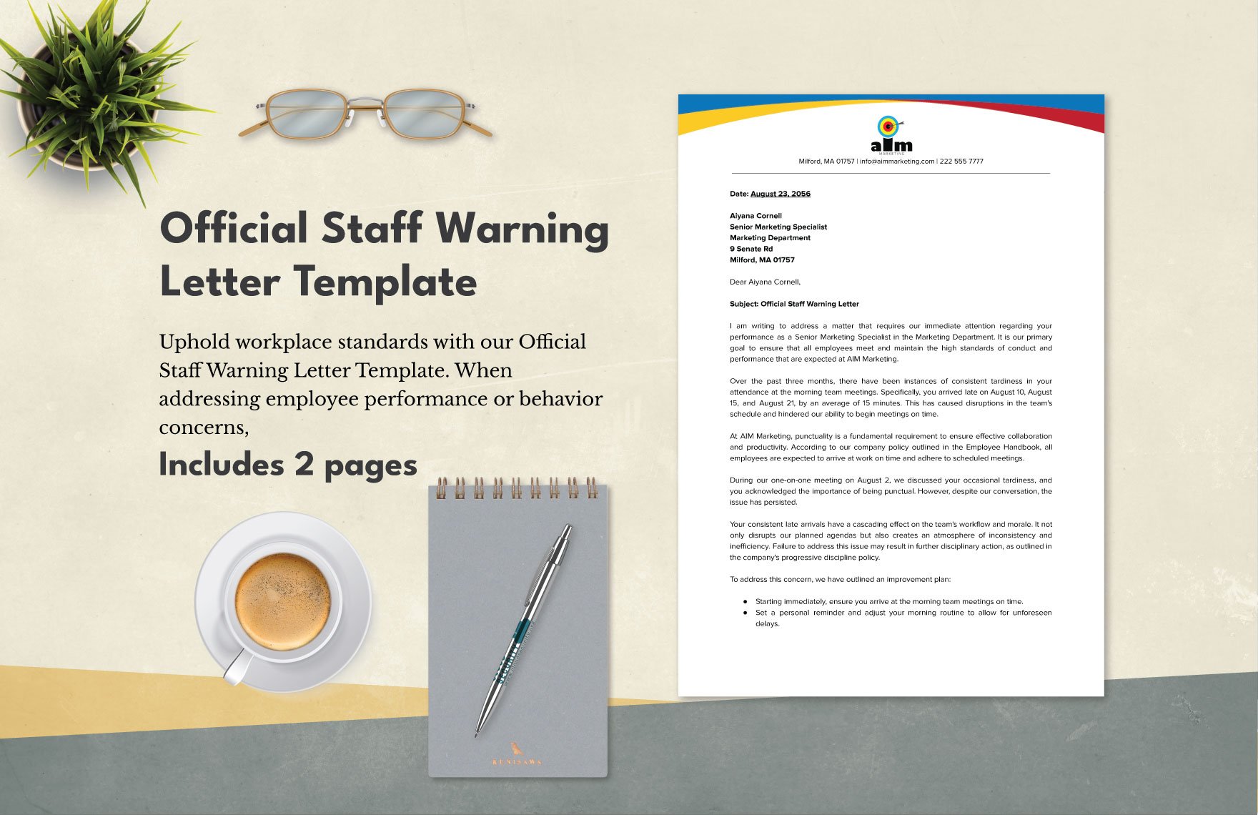 Official Staff Warning Letter Template