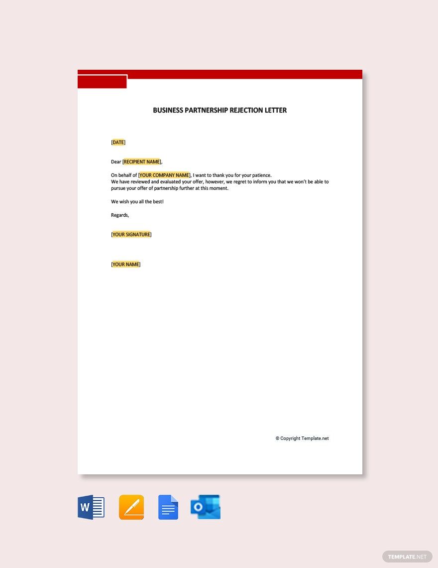 FREE Partnership Letter Template Download In Word Google Docs PDF 