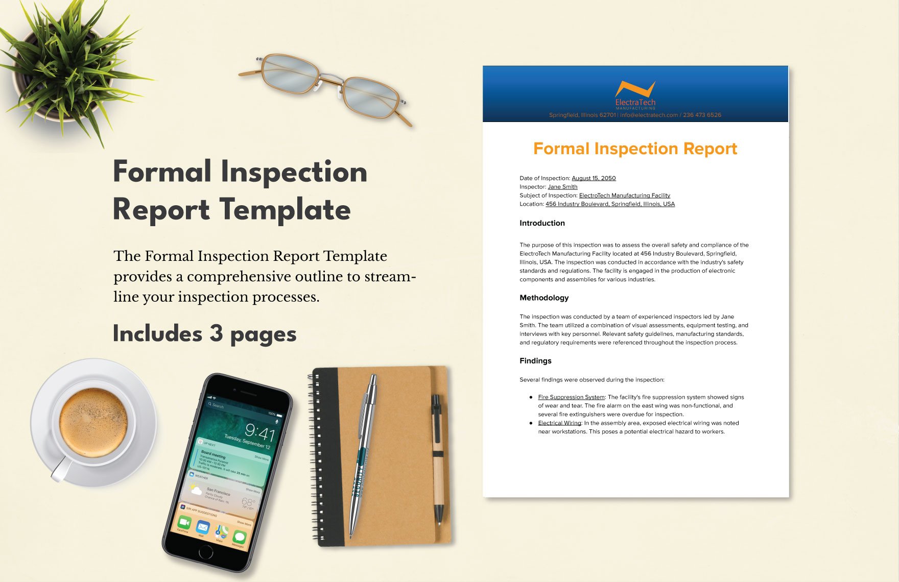 Formal Inspection Report Template in Word, Google Docs, PDF
