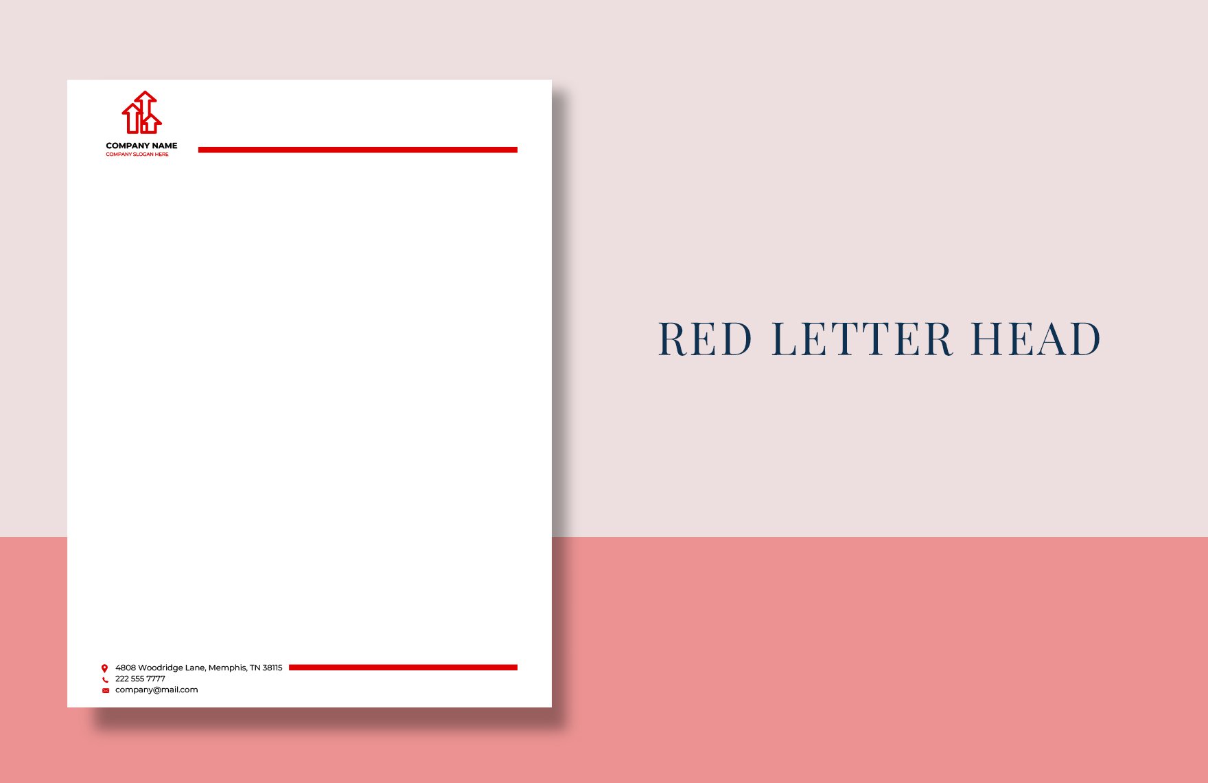 Free Red Letterhead Template in Word, Google Docs