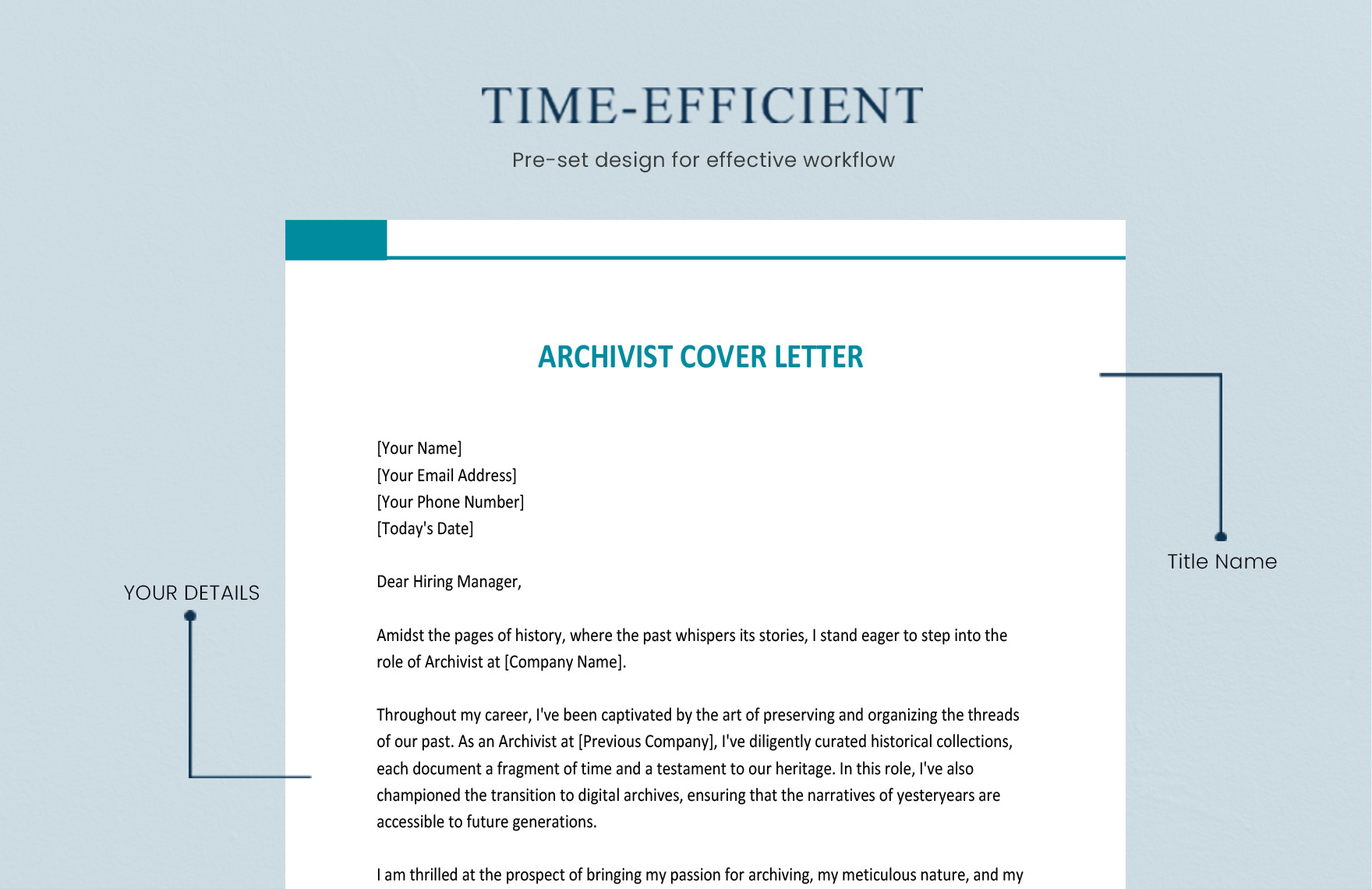 Archivist Cover Letter