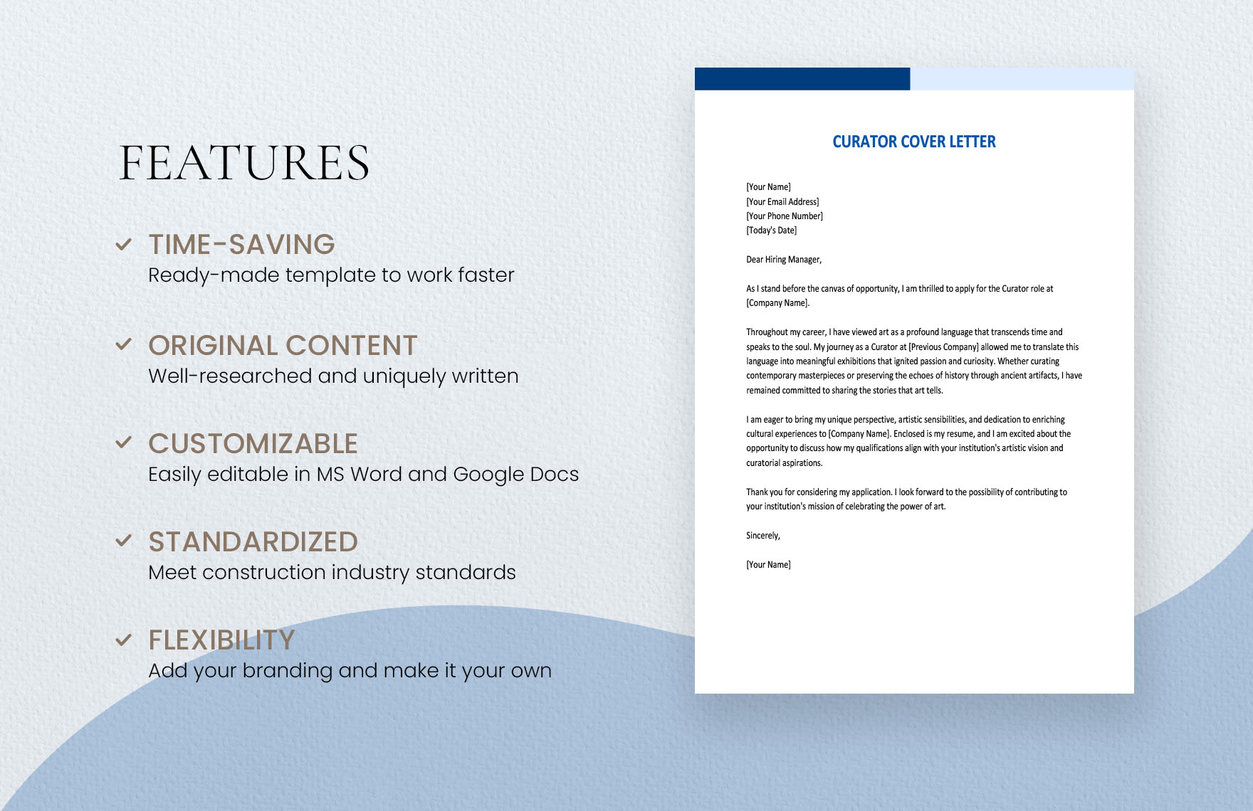 Curator Cover Letter