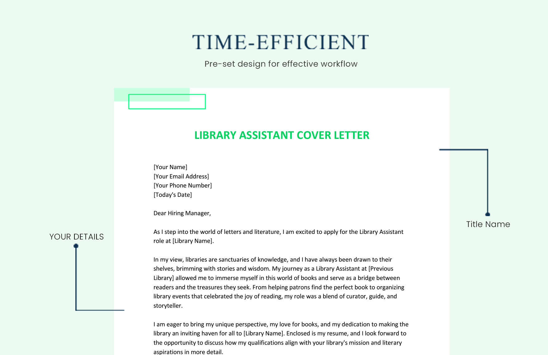 Library Assistant Cover Letter