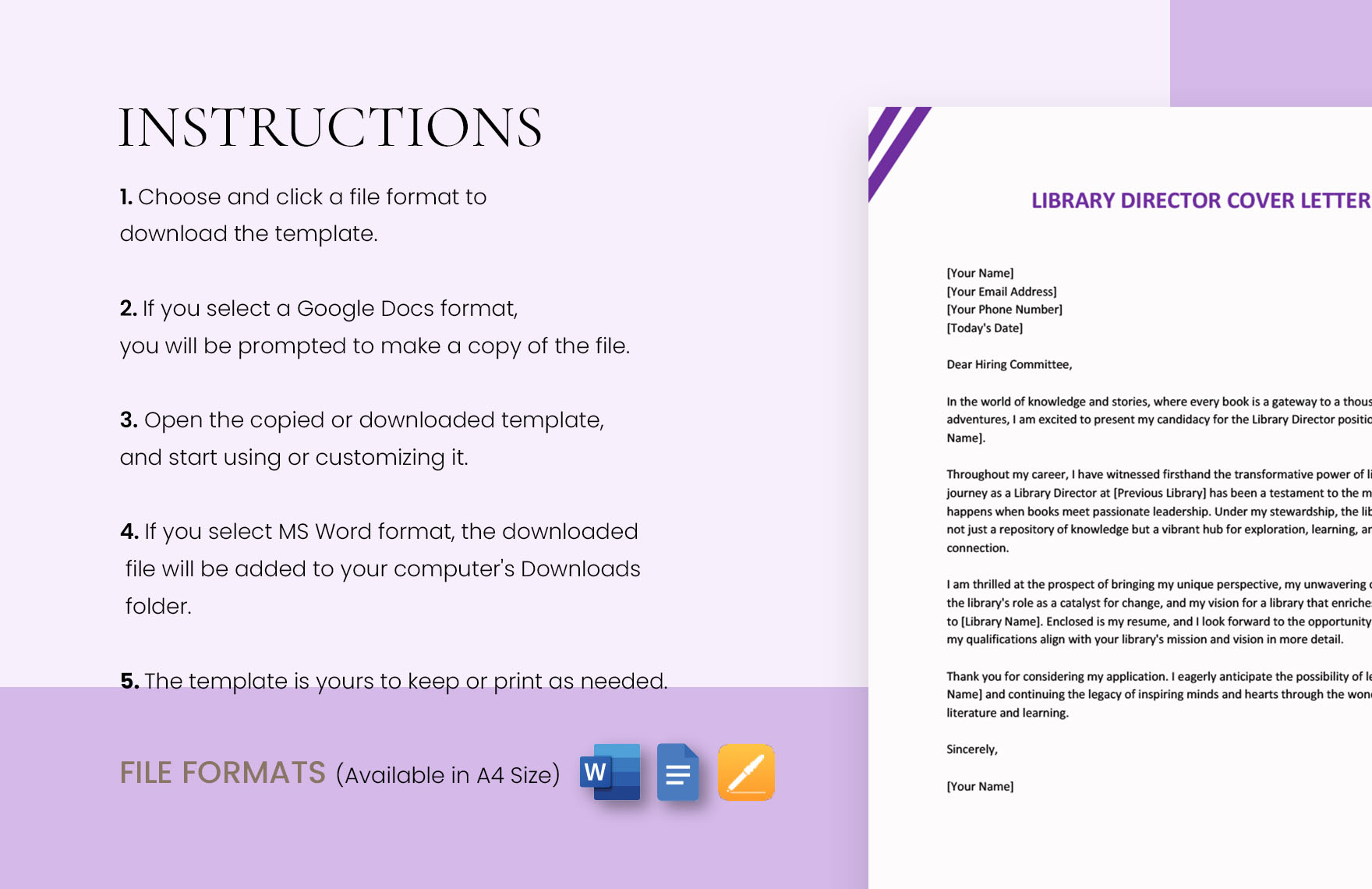 Library Director Cover Letter