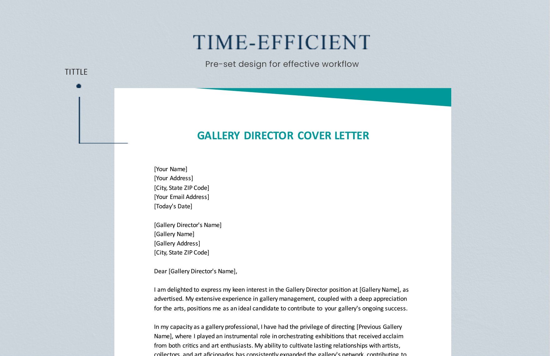 Gallery Director Cover Letter