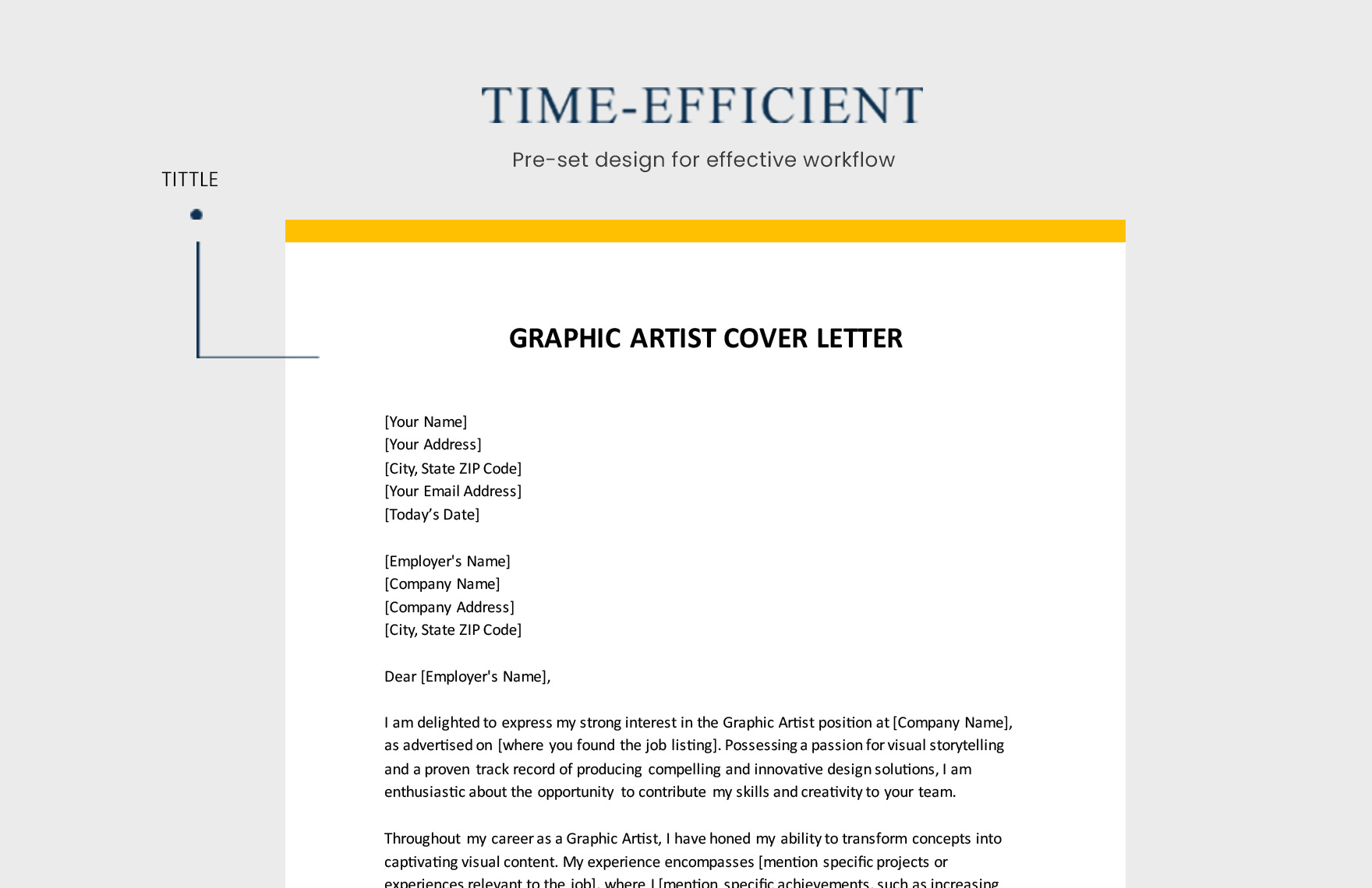 Graphic Artist Cover Letter