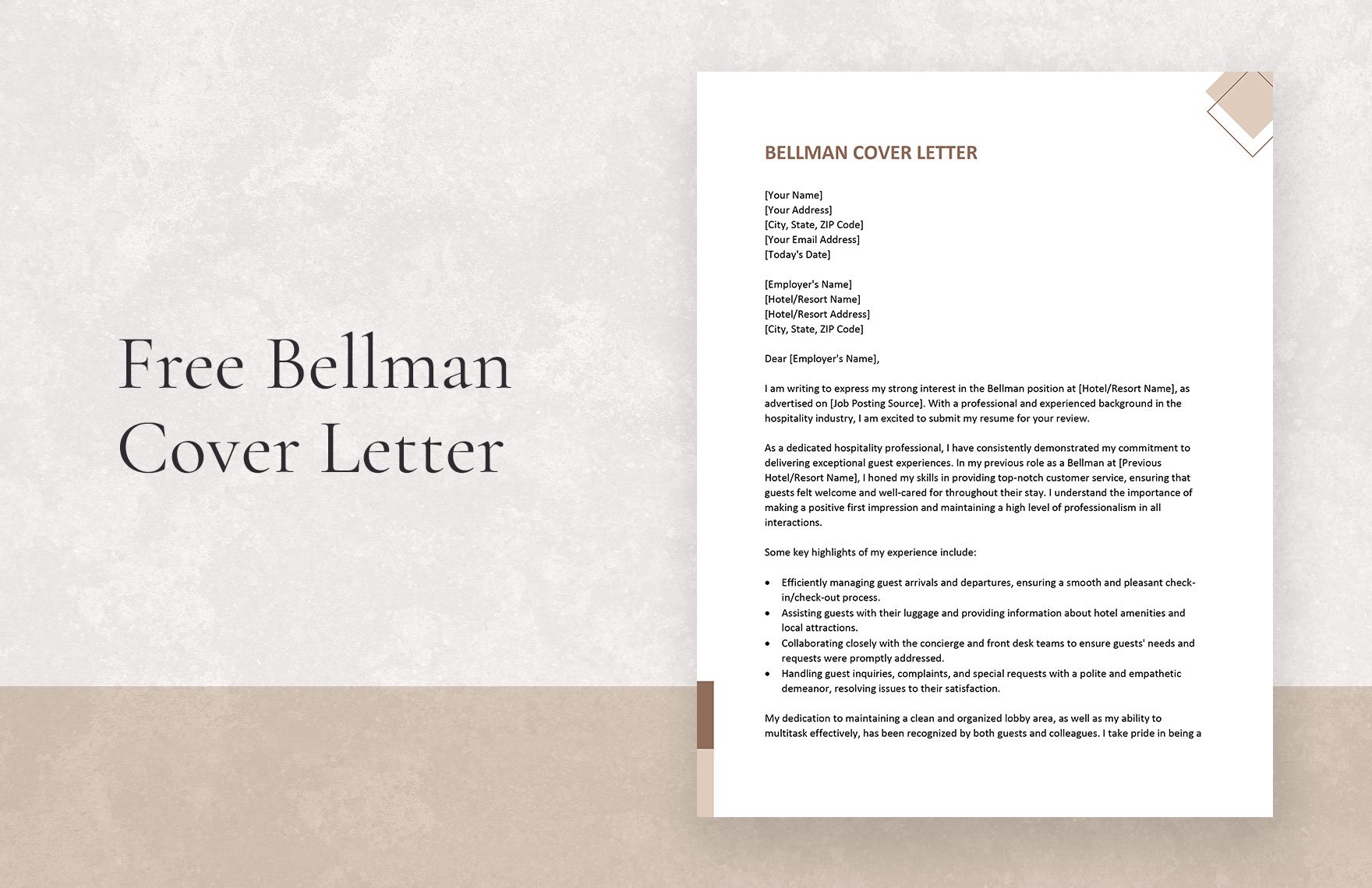 Bellman Cover Letter