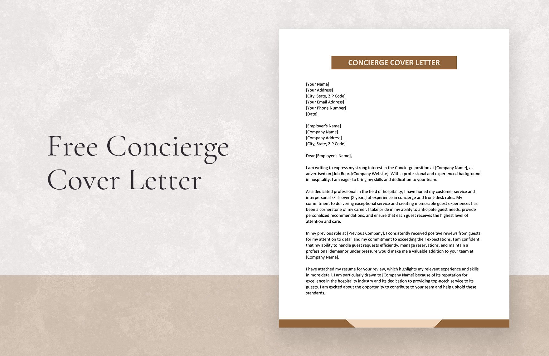 Concierge Cover Letter
