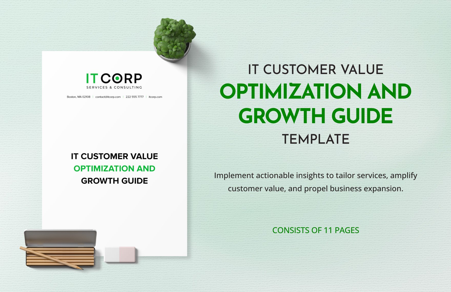 IT Customer Value Optimization and Growth Guide Template