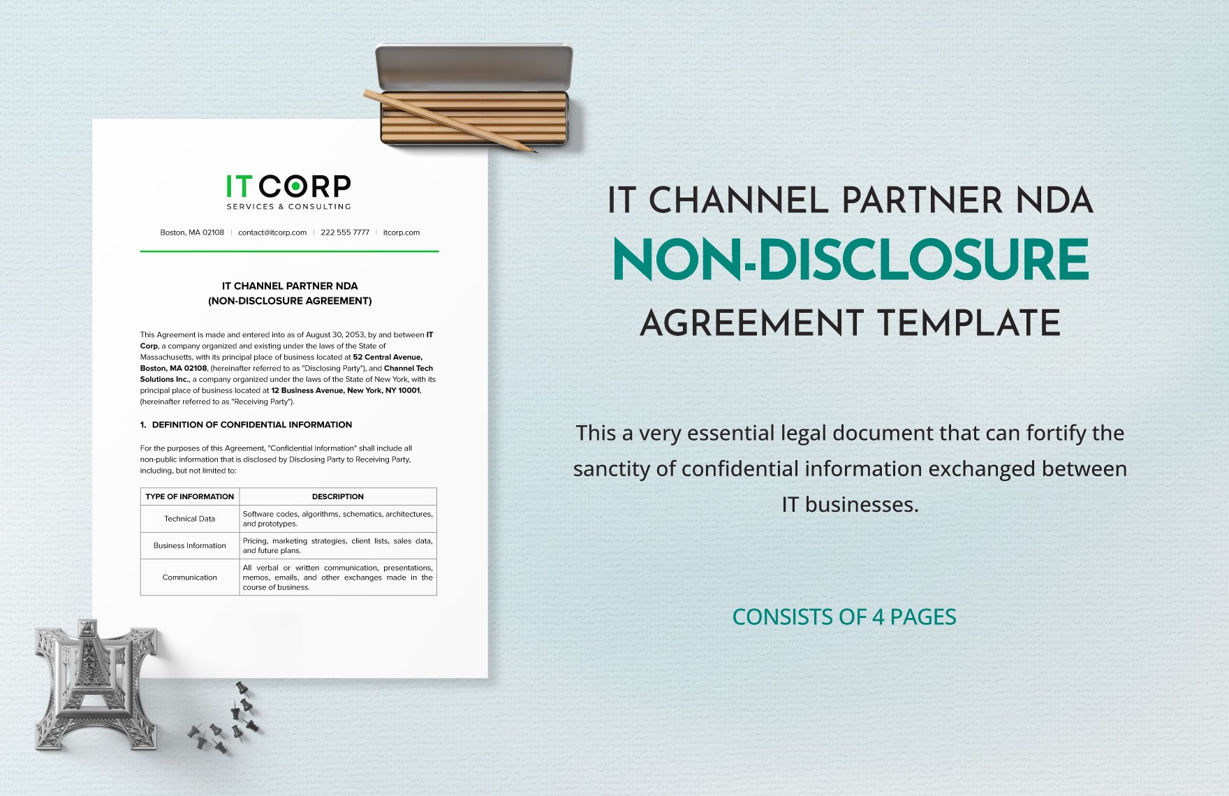 IT Channel Partner NDA (Non-Disclosure Agreement) Template