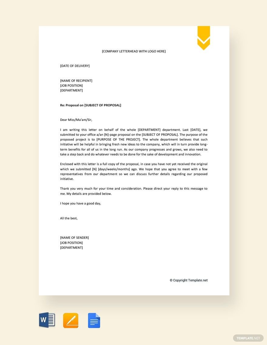 Request Letter for Approval of Proposal Template