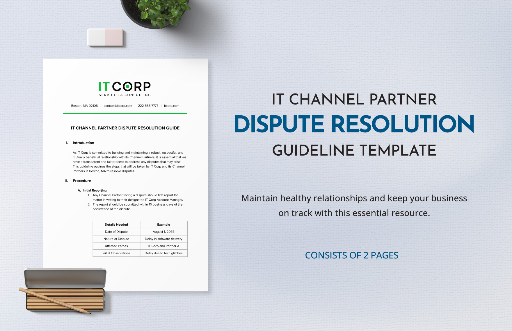 IT Channel Partner Dispute Resolution Guideline Template