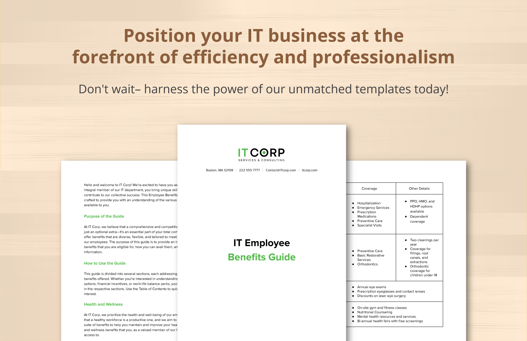 IT Employee Benefits Guide Template