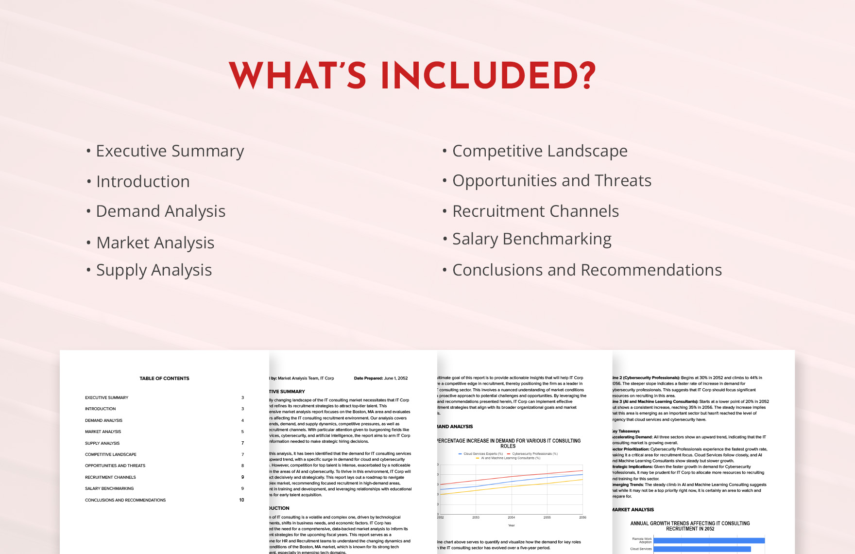 IT Consulting Recruitment Market Analysis Template