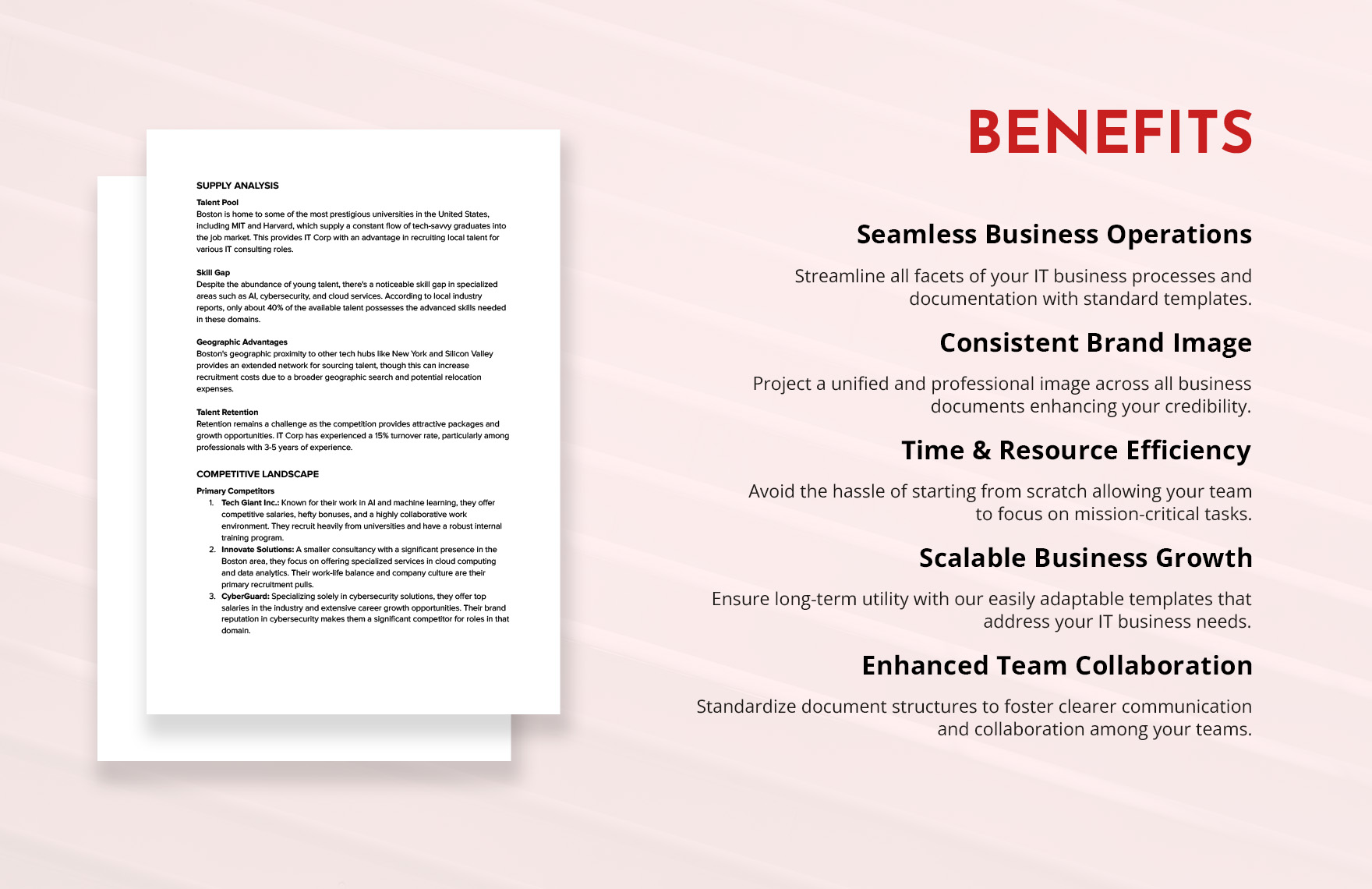 IT Consulting Recruitment Market Analysis Template