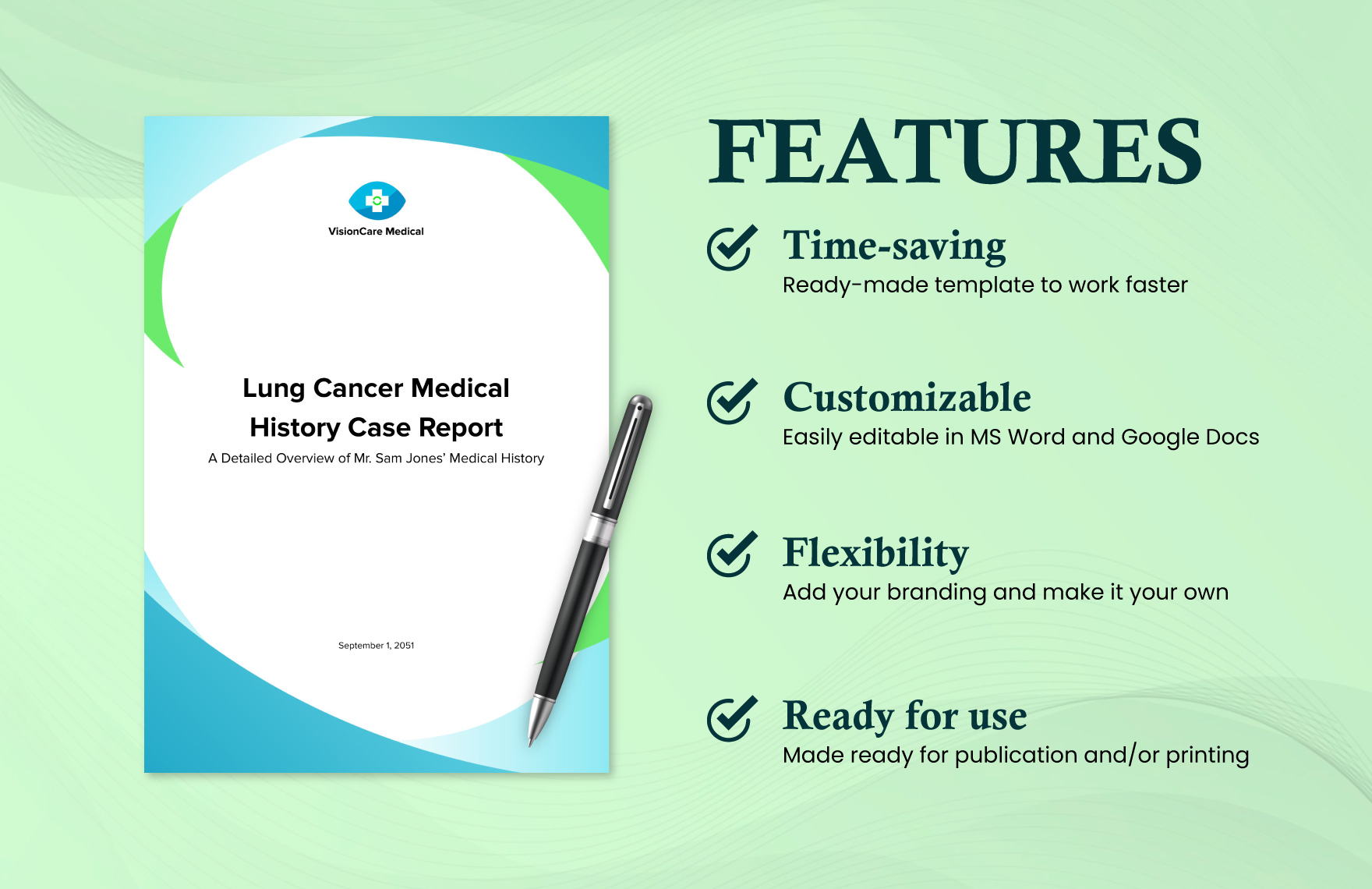 Lung Cancer Medical History Case Report Template
