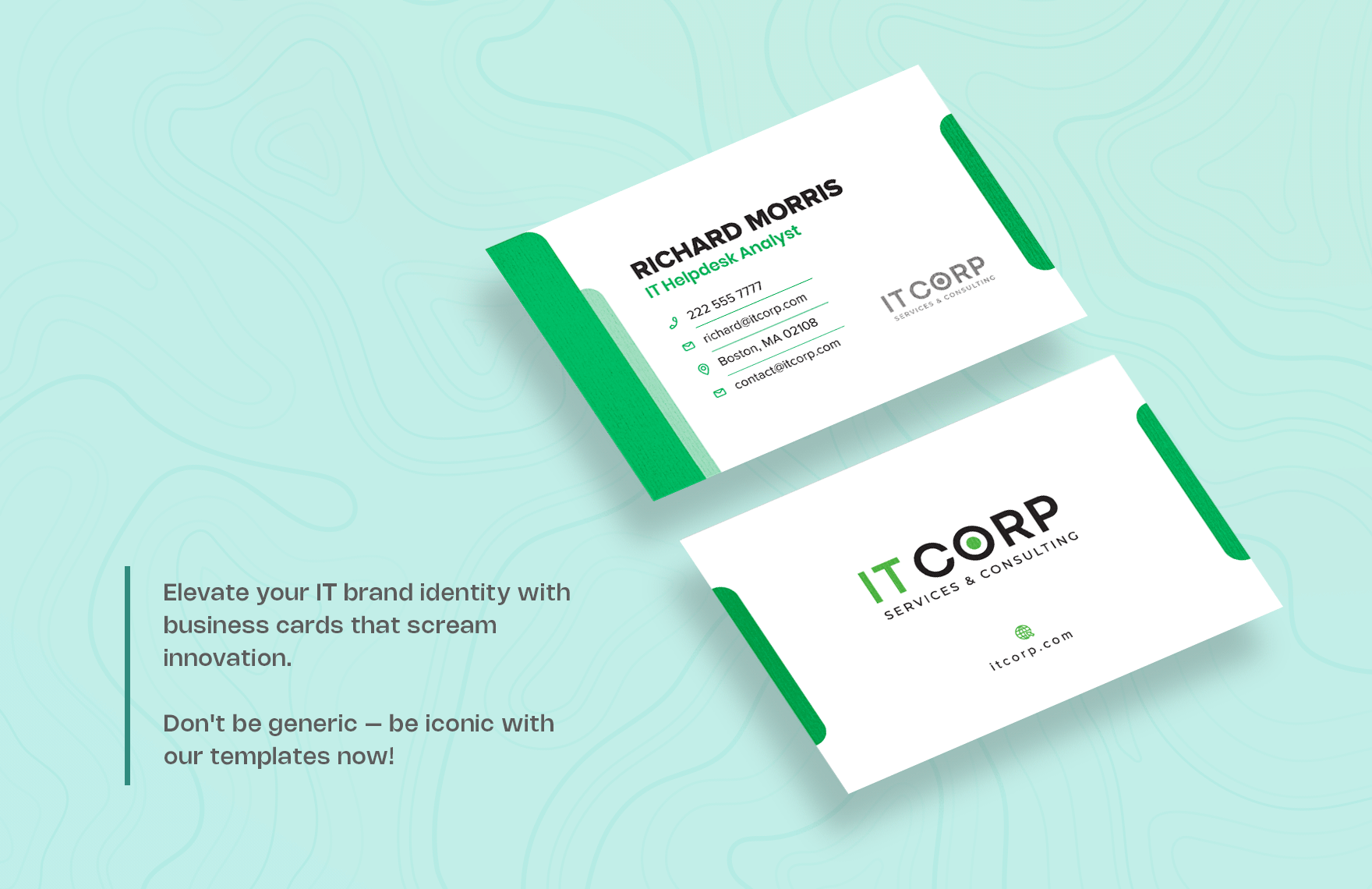 Managed IT Services Business Card Template