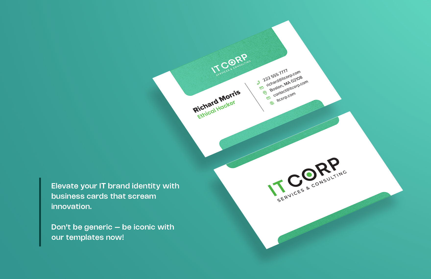 IT Cybersecurity Services Business Card Template