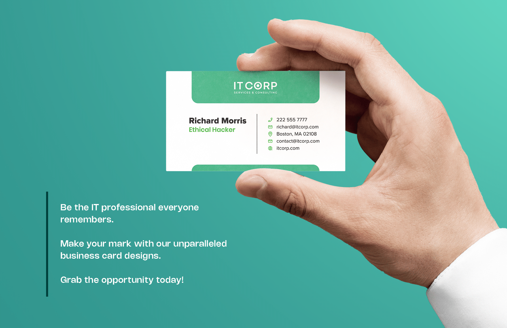 IT Cybersecurity Services Business Card Template