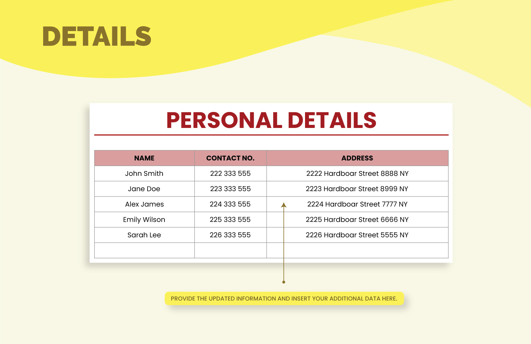 Personal Timeline Template