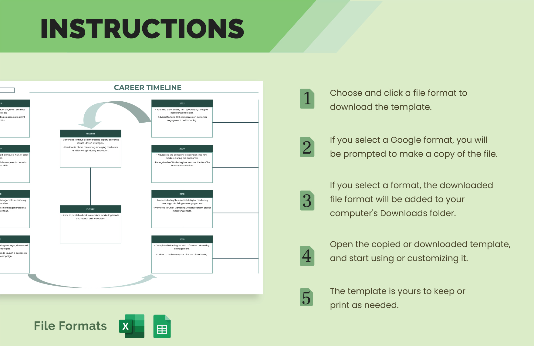 Career Timeline Template