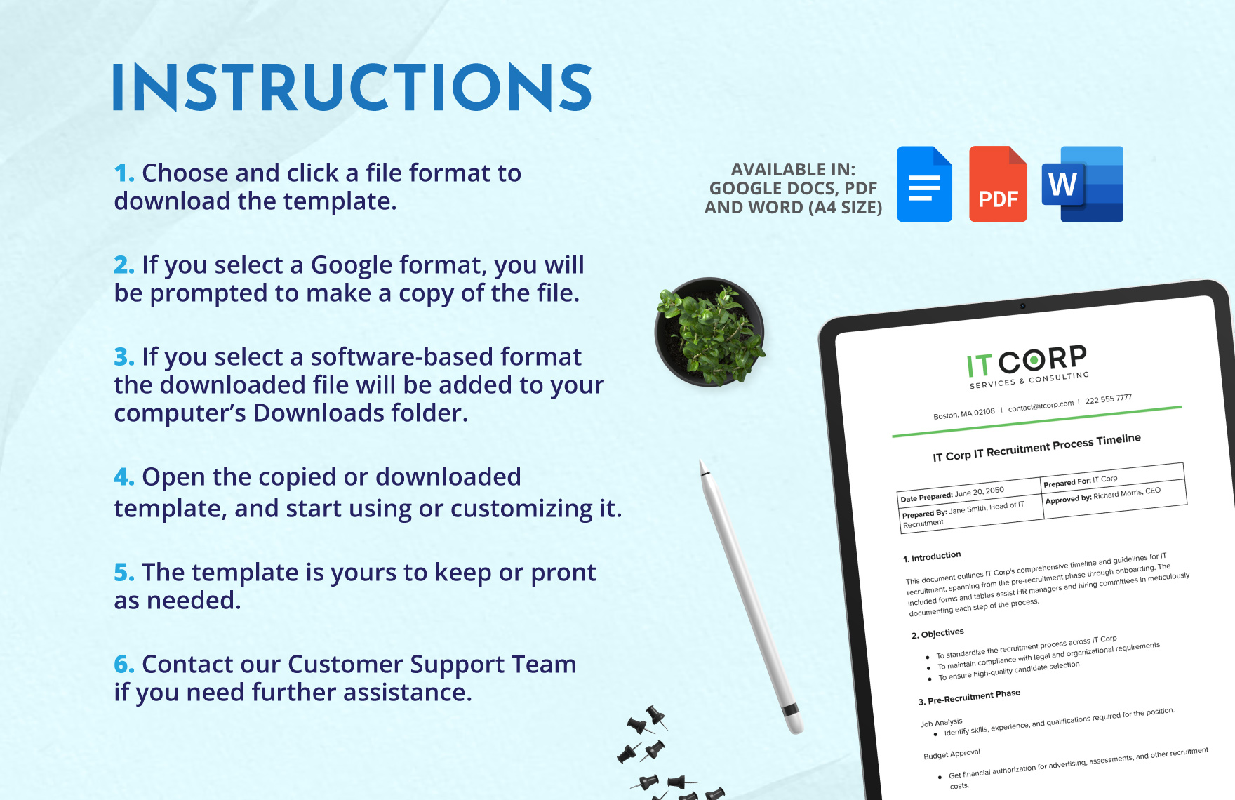 IT Recruitment Process Timeline Template