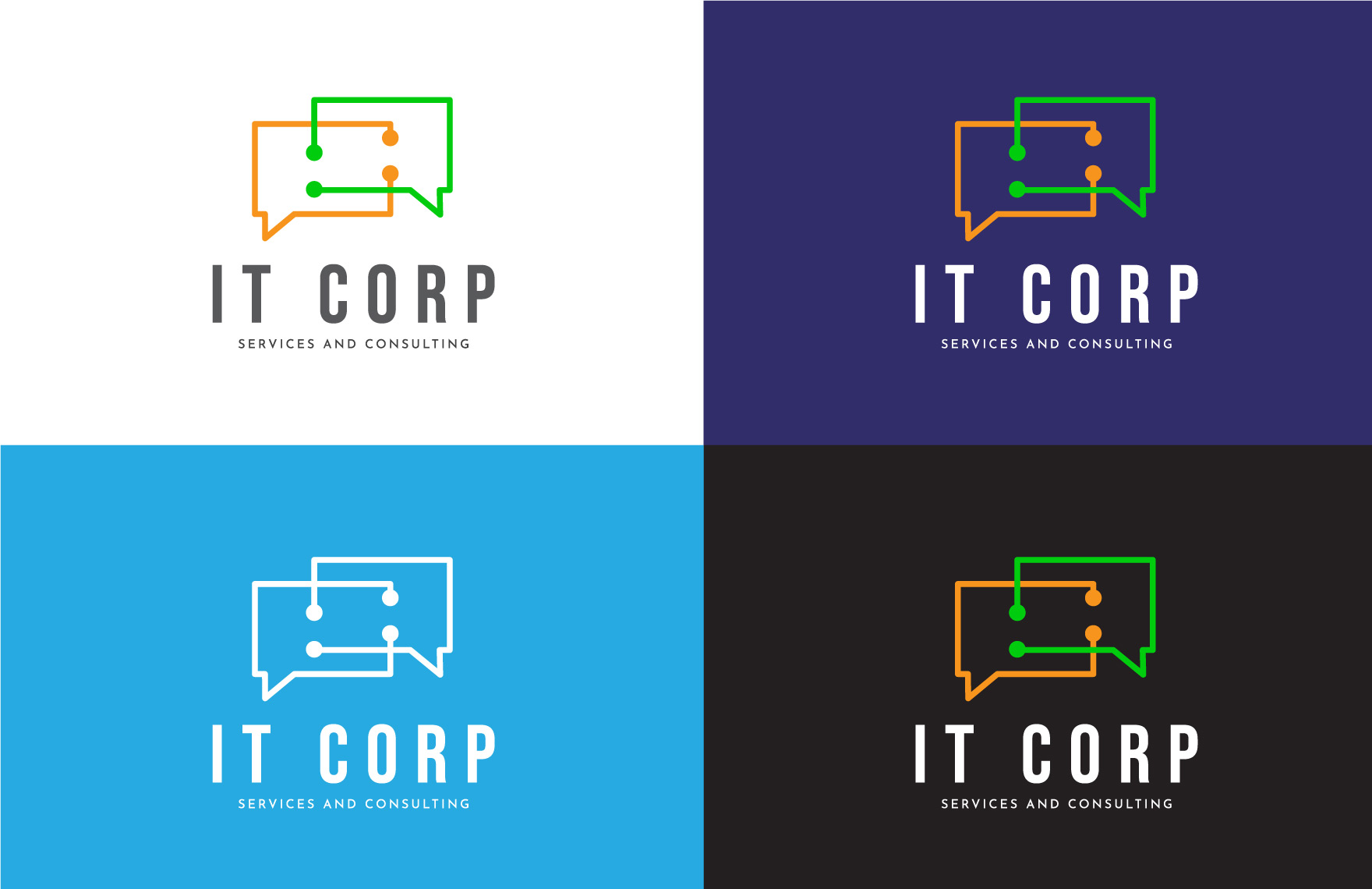 IT CRM Consulting Logo Template