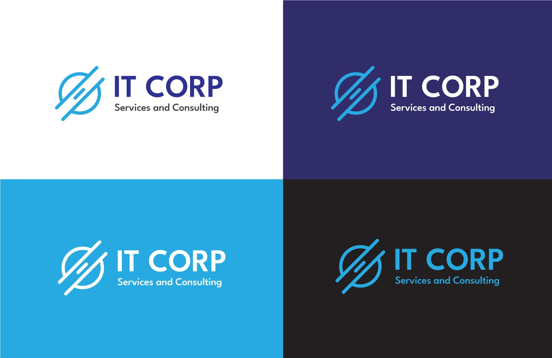 IT Content Management Systems (CMS) Consulting Logo Template