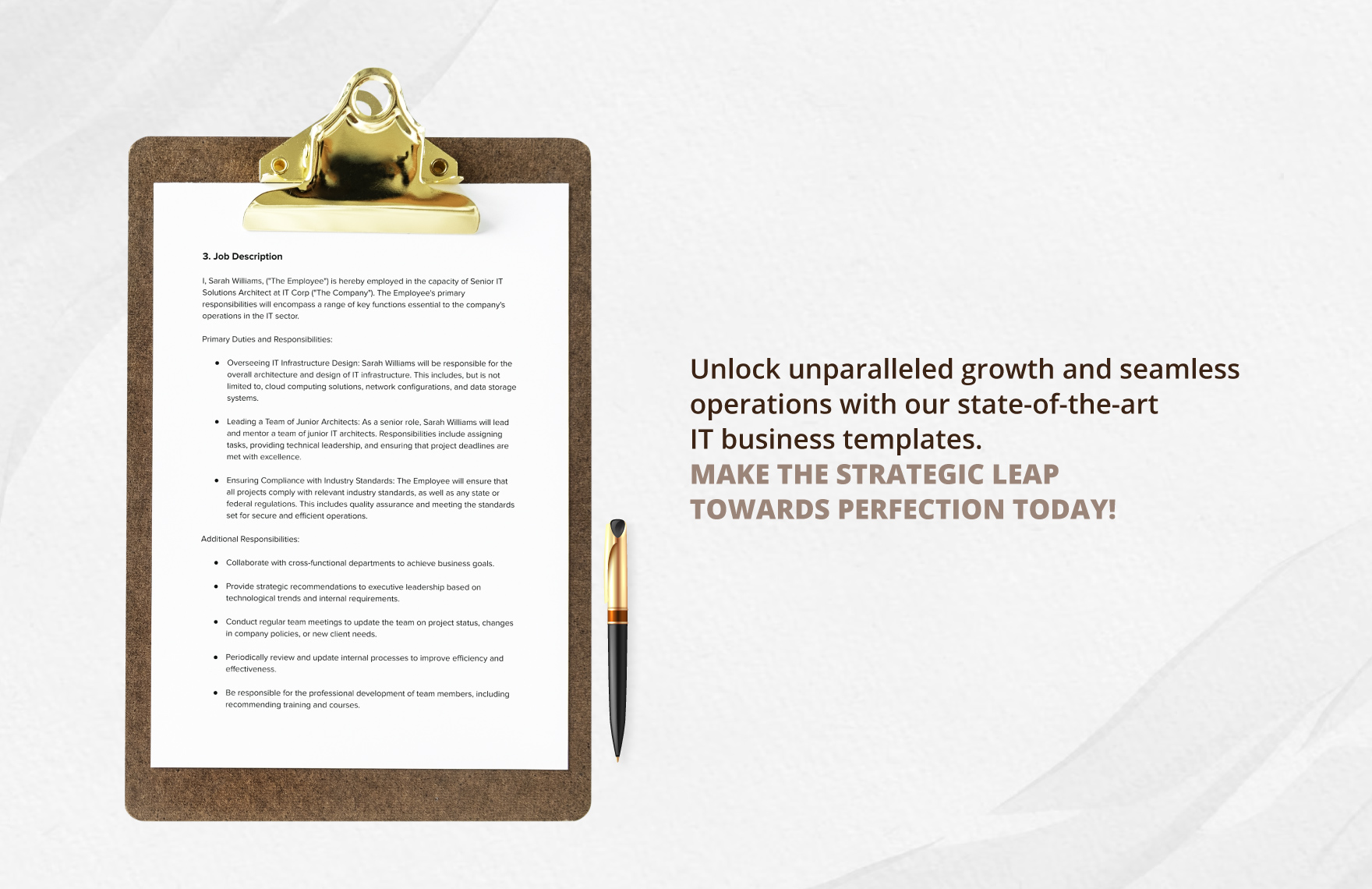 IT Staff Contract Agreement Template