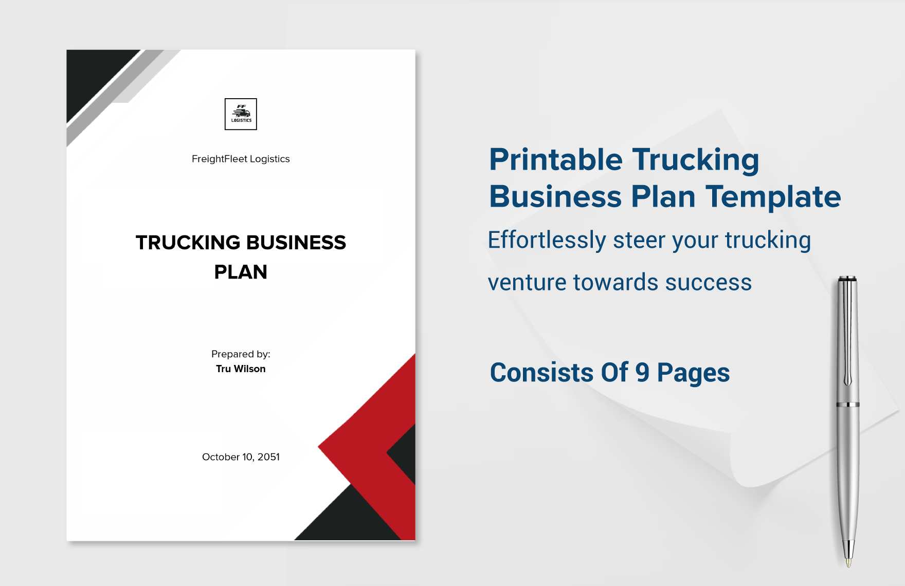 Printable Trucking Business Plan Template