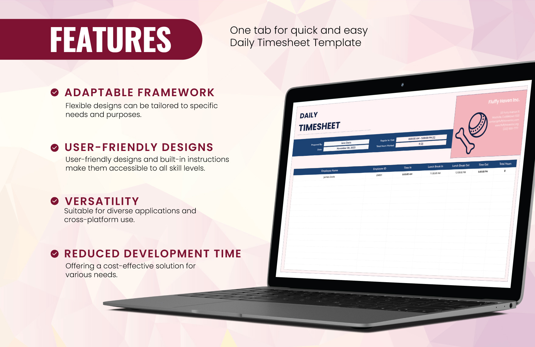 Daily Timesheet Template