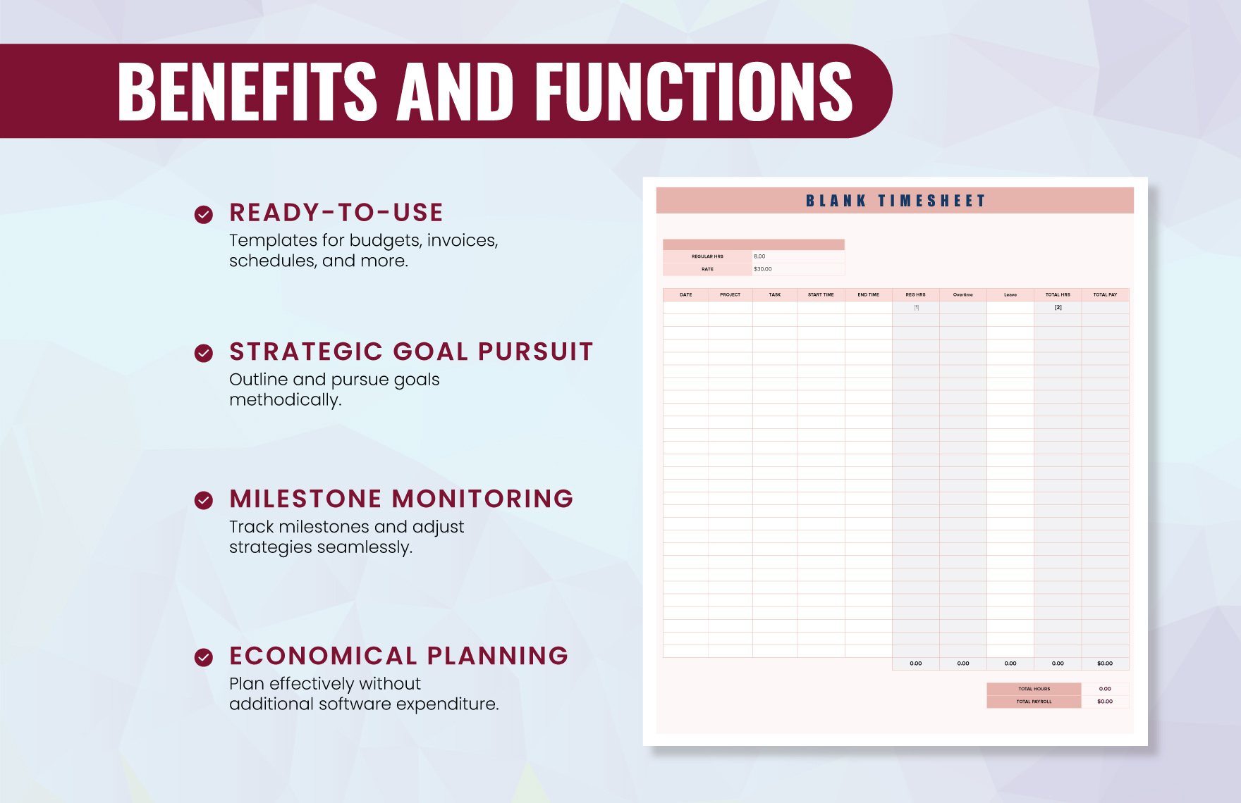 Blank Timesheet Template