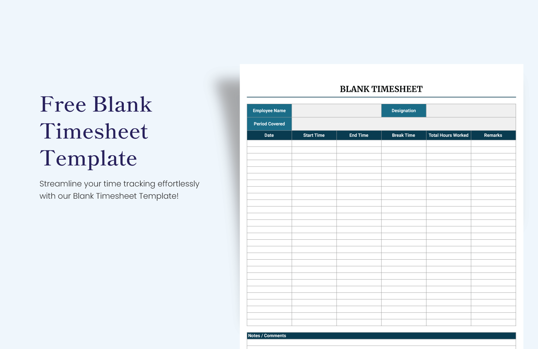 Free Babysitter Timesheet Template - Download in Excel, Google Sheets ...