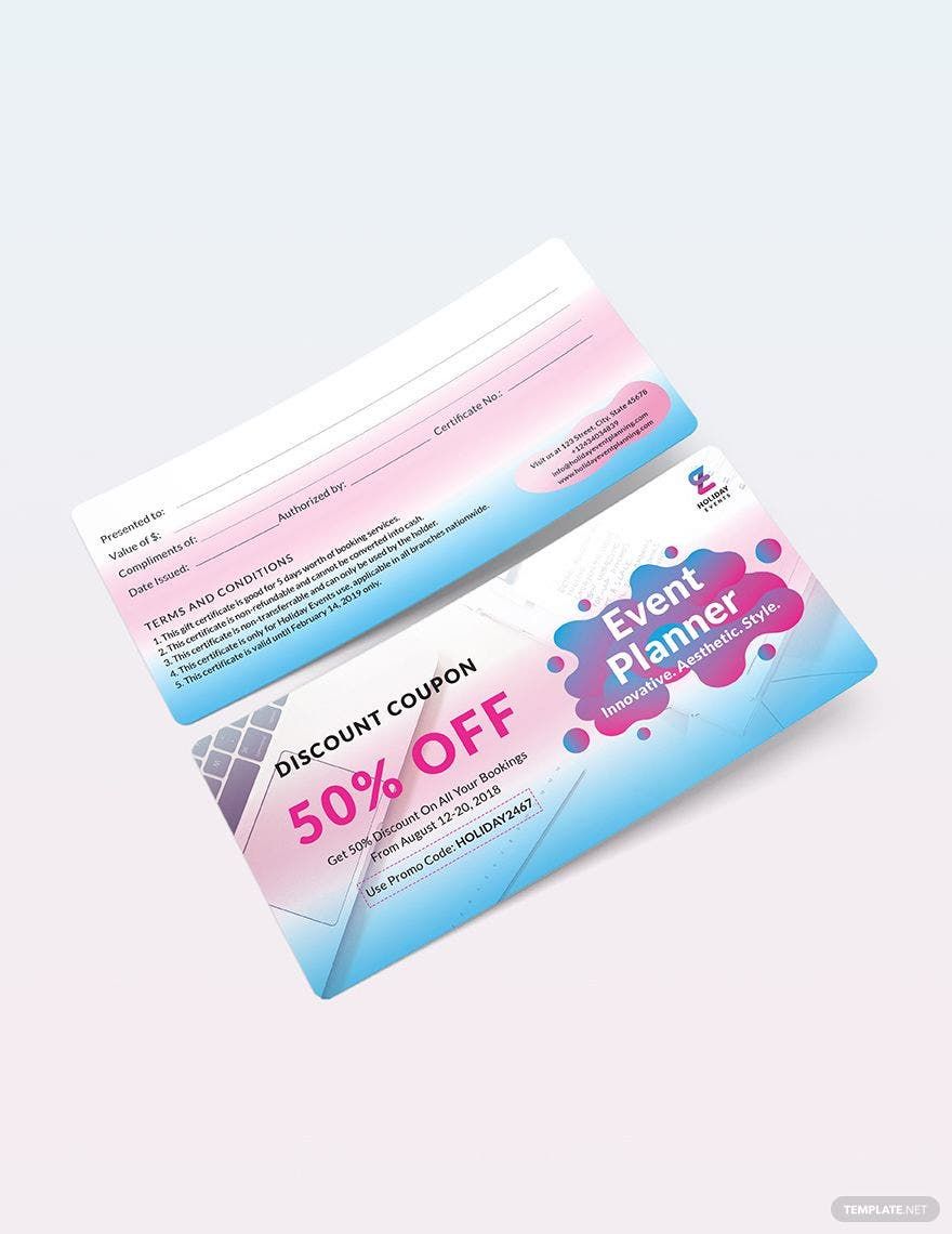 Free Event Planner Coupon Template