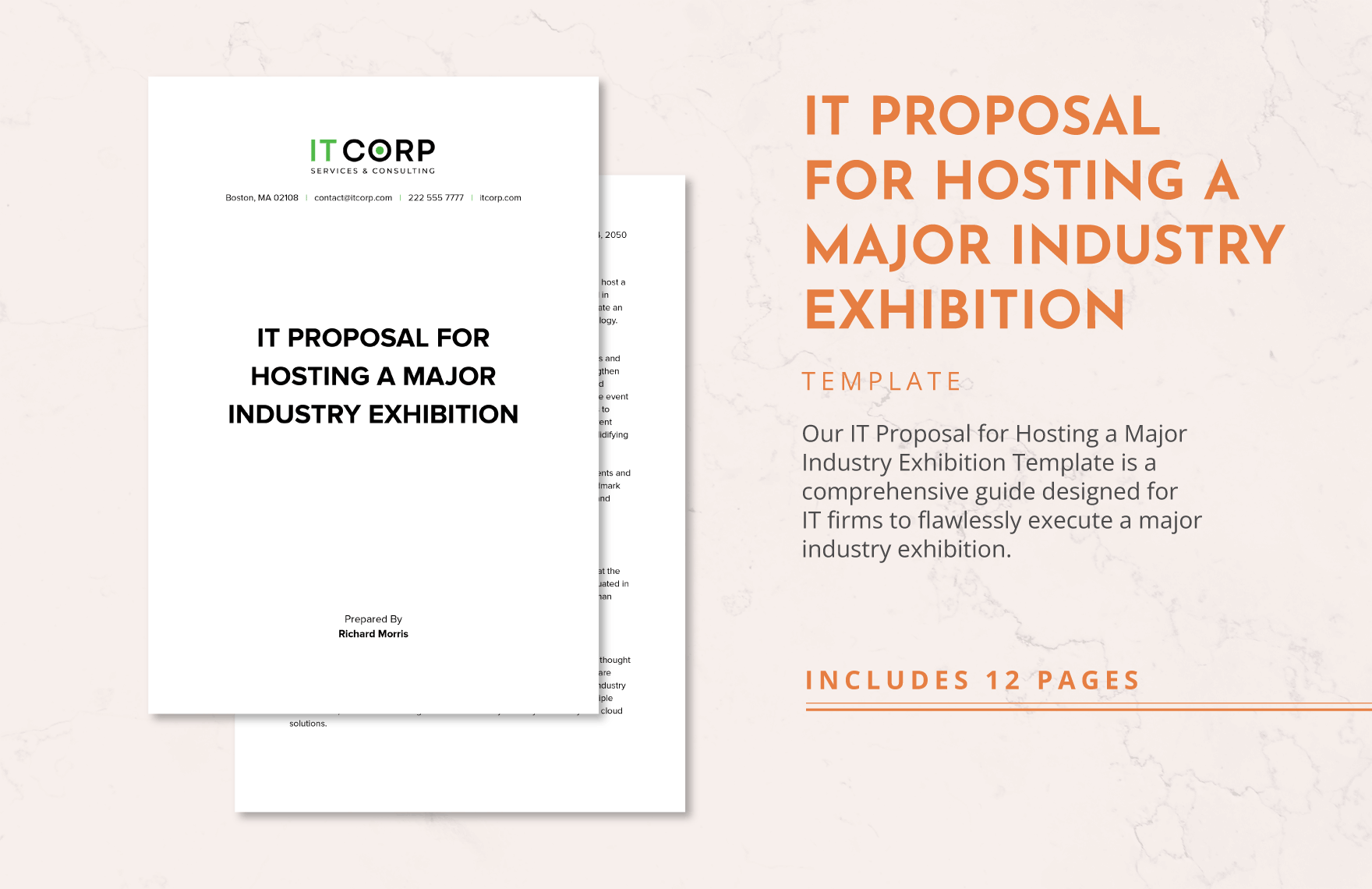 IT Proposal for Hosting a Major Industry Exhibition Template in Word, Google Docs, PDF